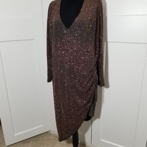 SPARKPLE- CHARLOTTE RUSSE PLUS 3X GLITTER HOLIDAY DRESS-
